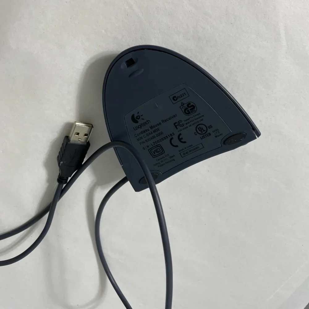 Logitech Cordless Mouse Receiver Track Man Wheel wireless